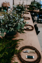 Load image into Gallery viewer, Holiday Wreath and Wine Tasting Workshop at Gray's Mercantile