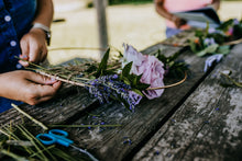 Load image into Gallery viewer, Tied + Tucked Botanical Hoop Workshop at Gray's Mercantile