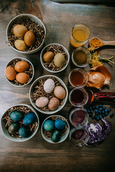 Naturally Dyeing Eggs