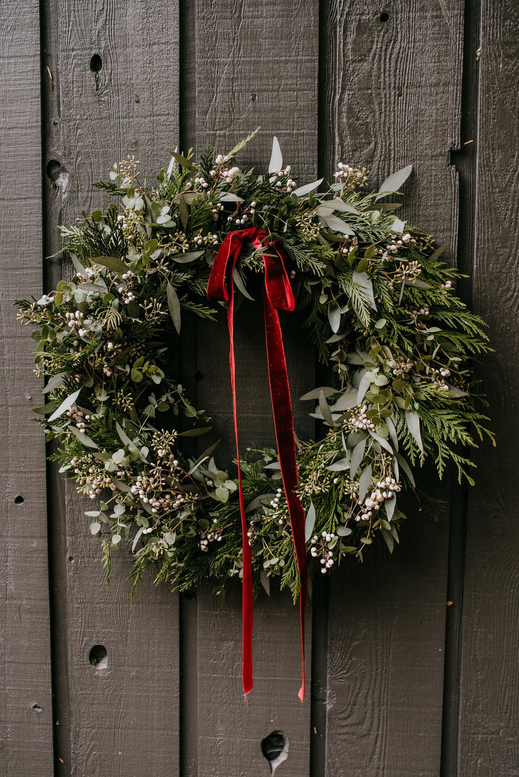 Cedar Eucalyptus Holiday Wreath