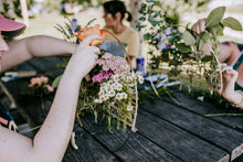 Load image into Gallery viewer, Tied + Tucked Botanical Hoop Workshop at Gray's Mercantile
